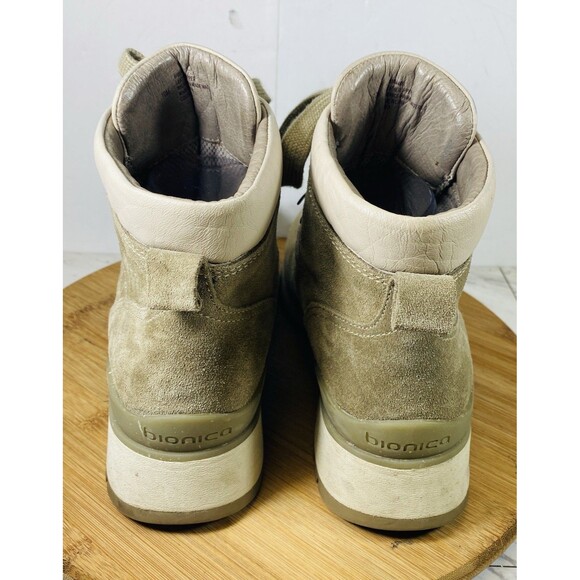 Bionica Dalton Lace Up Tan Leather Hiking Boots Women"s Size 10M - Picture 4 of 7